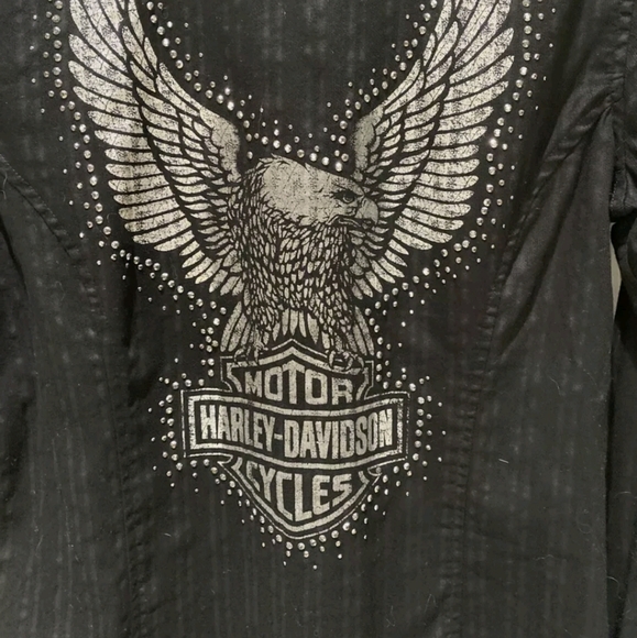AUTH HARLEY DAVIDSON HD WOMENS LS BUTTON SHIRT. - Picture 2 of 13